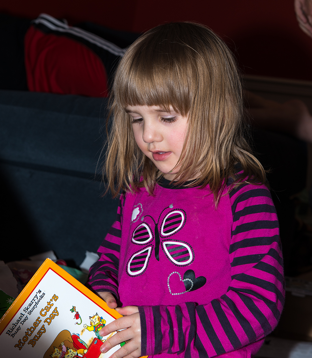 RayRay with her storybook