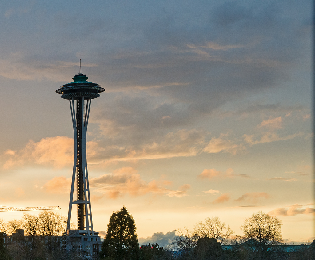 Space needle from window