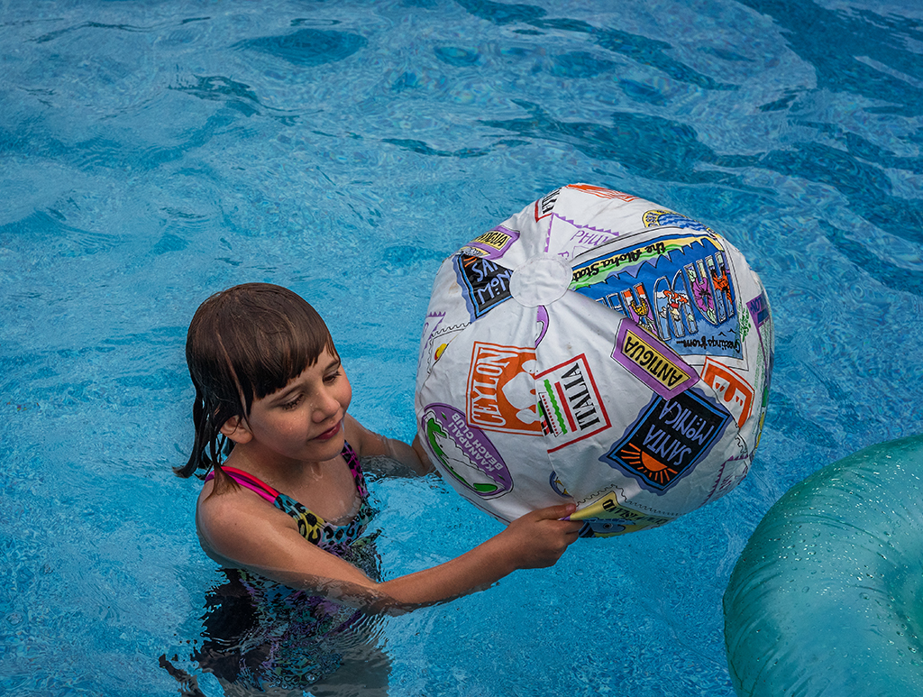 Ray Ray in pool