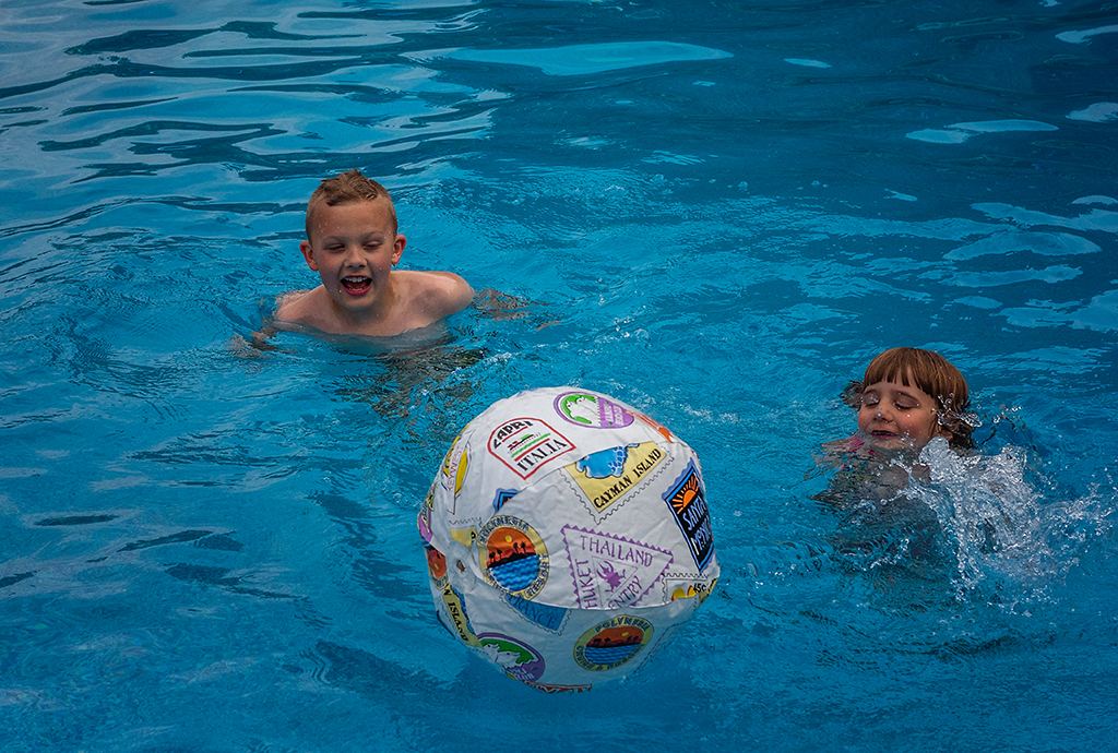 Kids in pool