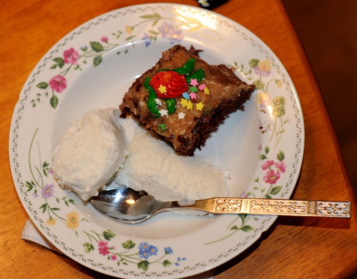 cake and ice cream